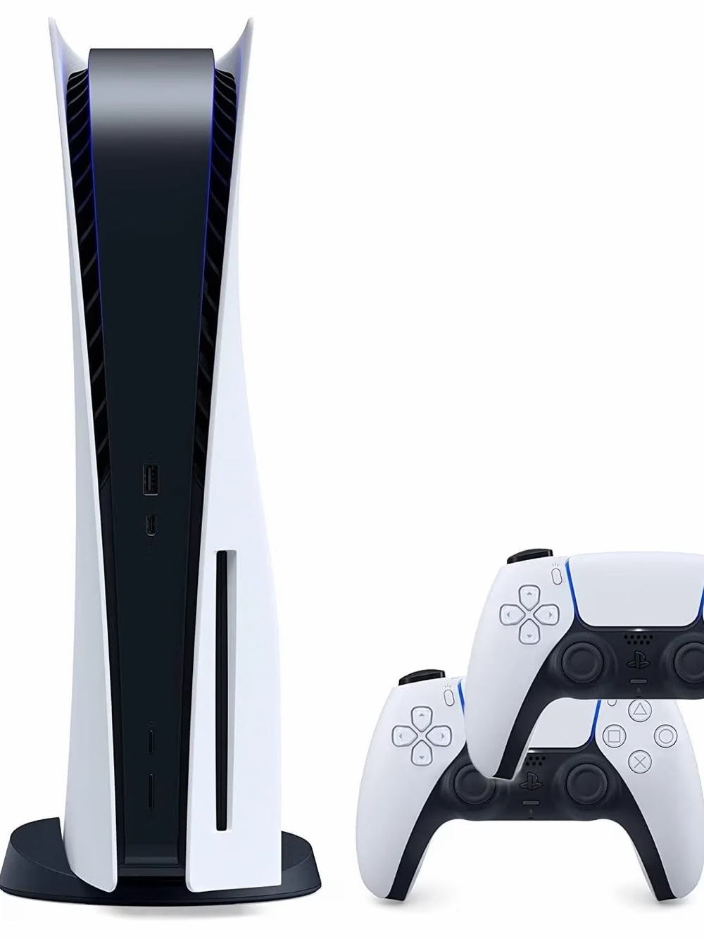 PS5 with 2 DualSense Wireless Controllers - White